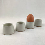 ANDAA Minimalist Stoneware Conical Egg Cup: White Wash