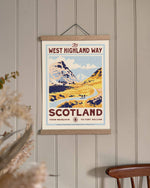 Vintage Visit The West Highland Way Print: A4