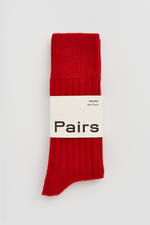Postbox Red Merino Bed Socks: Postbox Red / Small (UK 4-8)
