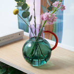 Pablo Glass Jug - Large: Teal Purple Amber