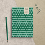 Green Mountains Wave Recycled Notebook - A5 Lined