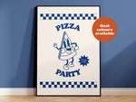 Pizza Party Takeaway Print: Green / A4