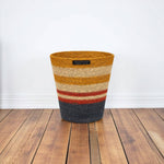 Seagrass Waste Paper Basket in Tuscan & Guardsman Red