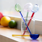 Duo Tone Glass Spoon: Blue/Red