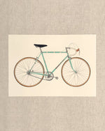 Vintage Blue Bicycle A3 Print