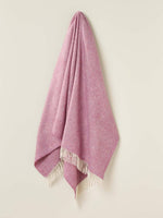 Herringbone Pure Wool Throw: Neutral