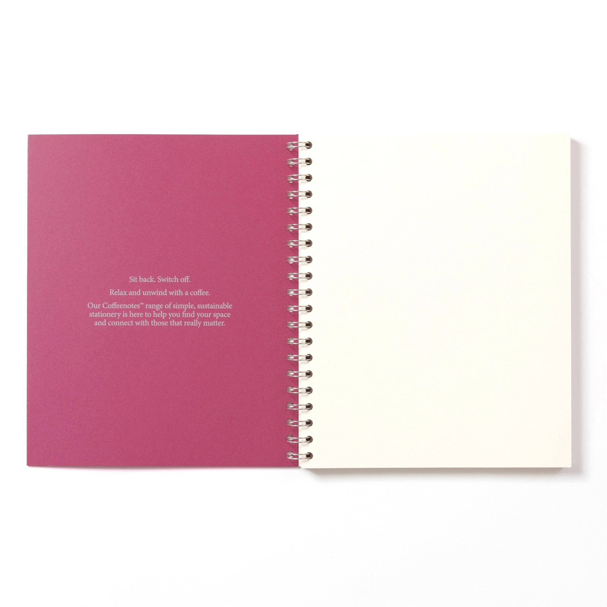 Malva Wirebound Notebook (Plain): Grande