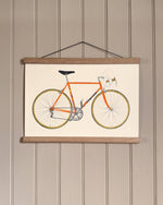 Vintage Orange Bicycle A3 Print