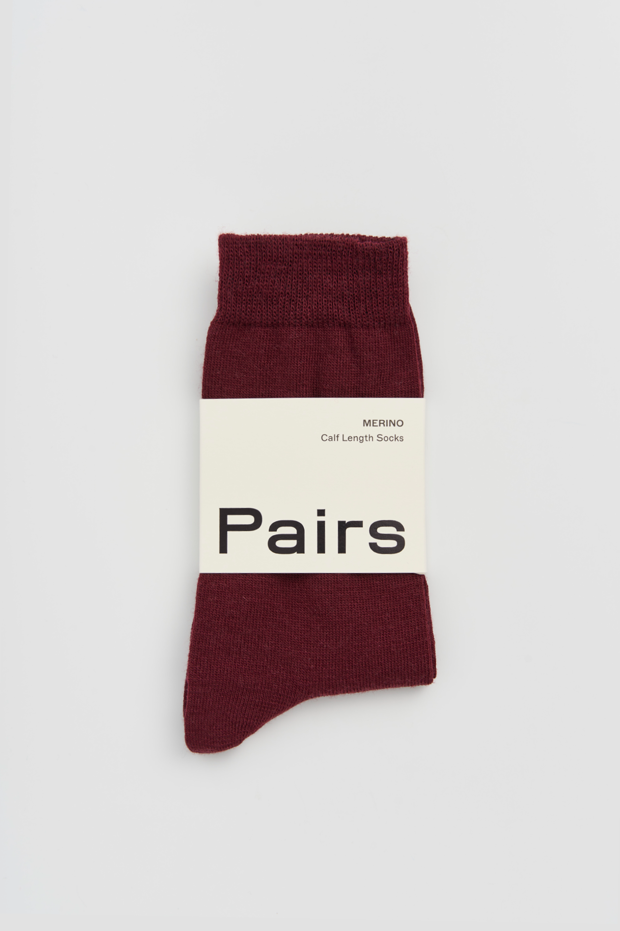 Dark Plum Merino Socks: Burgundy / Large (UK 11-13)