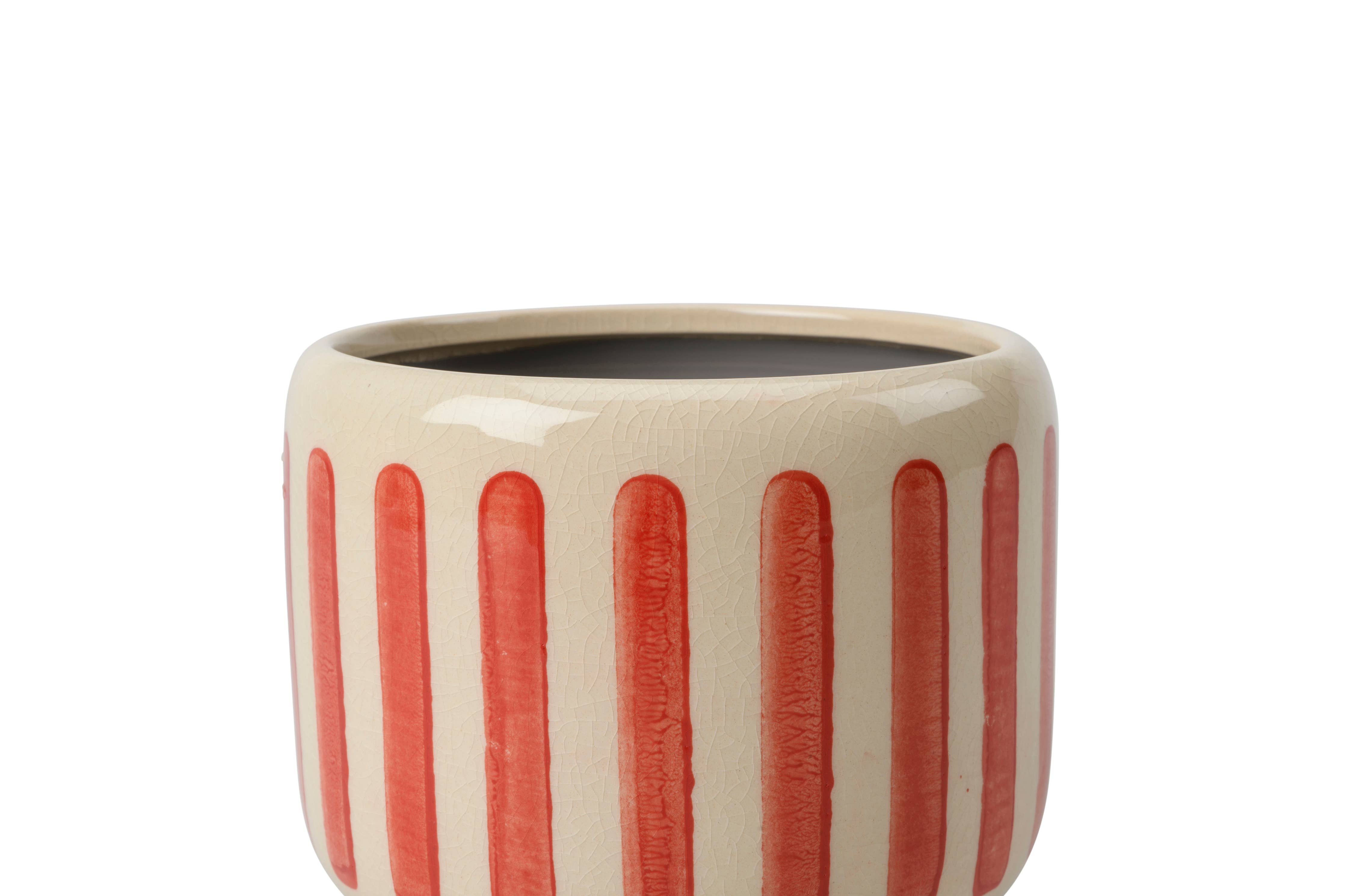 NEW Collectors Indoor Pot 13cm Red Stripe