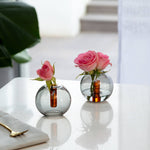 Mini Bubble Glass Vase: Smoke and Amber