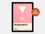 Margarita Cocktail Print: Blue / A4