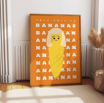 Art Print – This is Bananas | Abstract Minimalist Wall Art: A3 - 29.7cm x 42.0cm