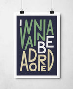 I Wanna Be Adored Song Lyric Bold Typography Print: Unframed / Light Background / A3