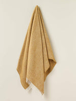 Herringbone Pure Wool Throw: Teal