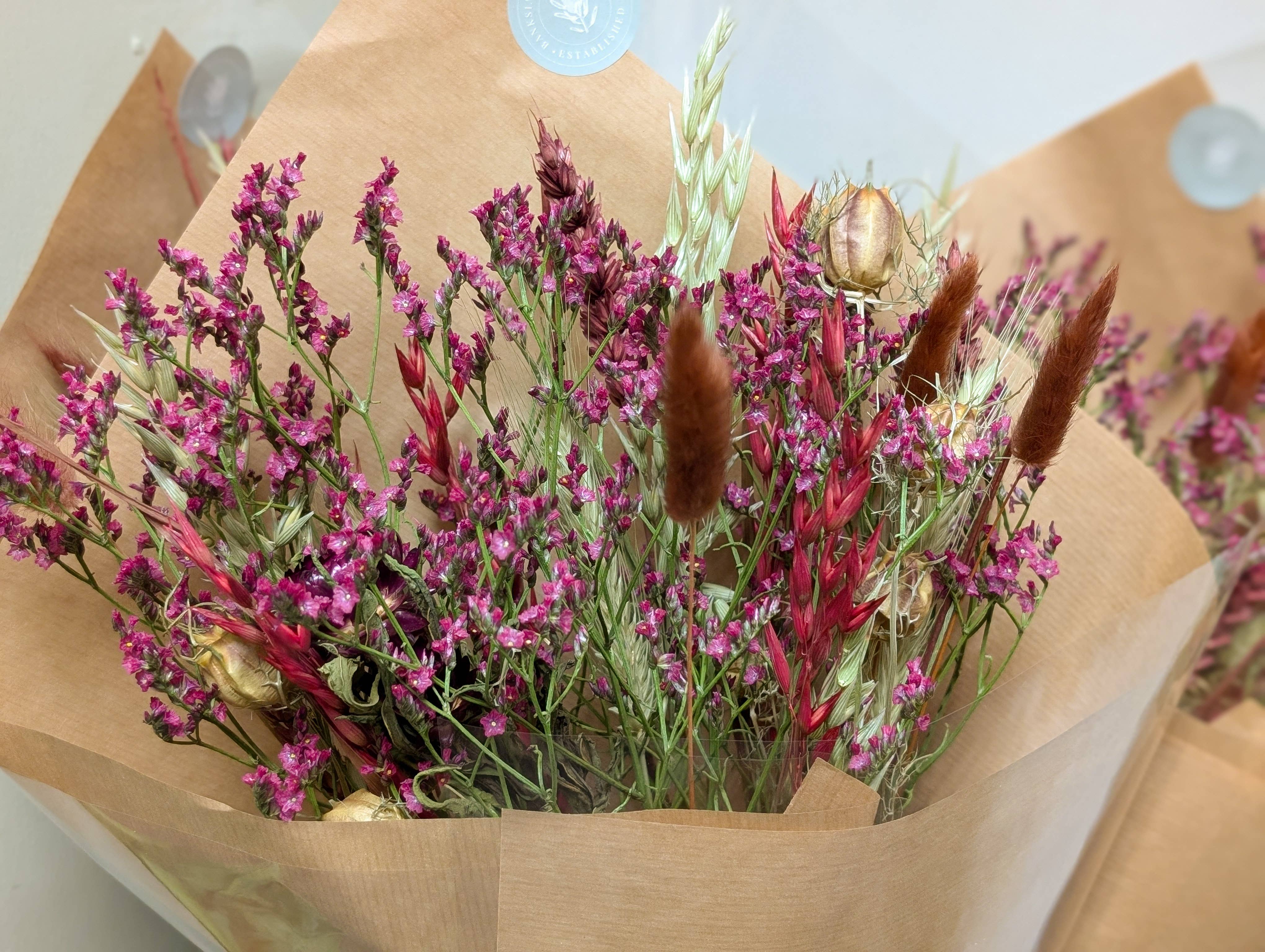 Burgundy Dried Flower Arrangements
