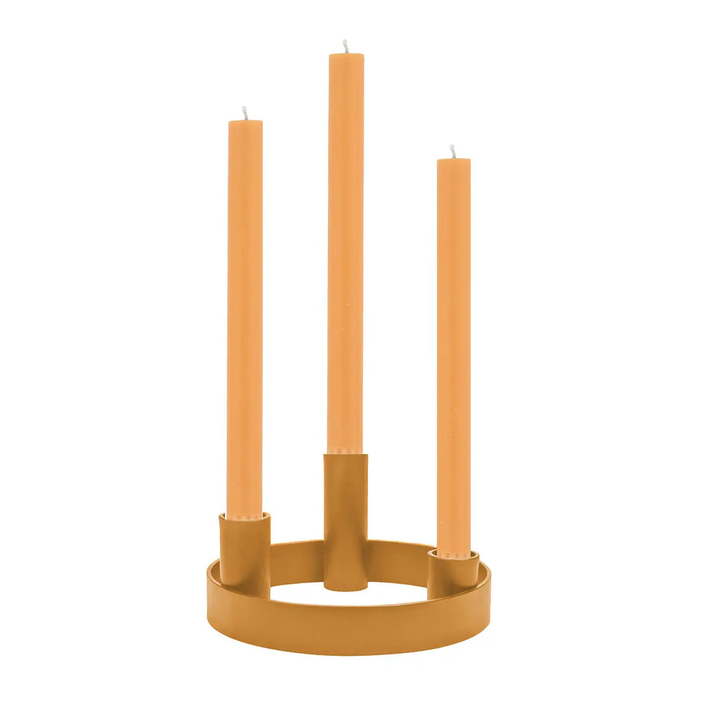 Candelabra Round Metal in Marigold