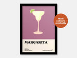 Margarita Cocktail Print: Blue / A4