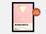 Margarita Cocktail Print: Blue / A4