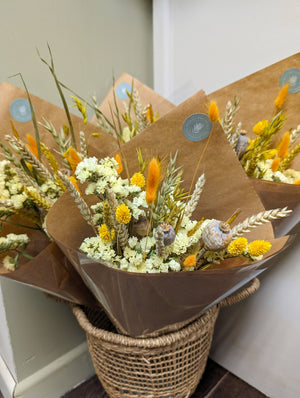 Yellow Dried Flower Arrangements
