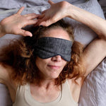 Eye Mask - Linen/Merino: Herringbone Linen