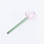 Duo Tone Glass Spoon: Pink/Green