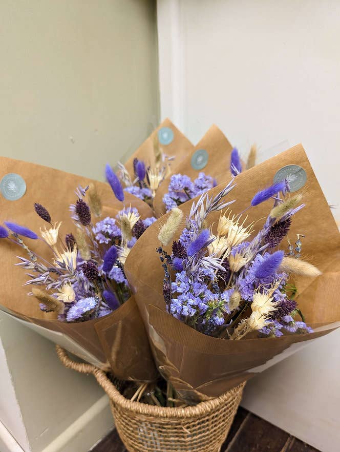 Purple Dried Flower Arrangements