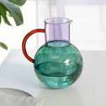 Pablo Glass Jug - Large: Teal Purple Amber