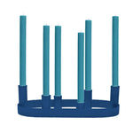 Oval Metal Candelabra in Midnight Blue