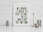 Remember Cuddles In The Kitchen Indie Music Typography Print: Unframed / Light Background / A3