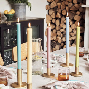 Honey Coloured Taper Candles - 12hr Burn