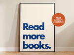 Read More Books Typography Print: Green and Pink / A5