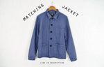 French Work Pants Indigo Blue Herringbone: 38"
