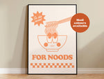 Noodles Noods Takeaway Print: Blue / A4