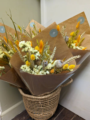 Yellow Dried Flower Arrangements