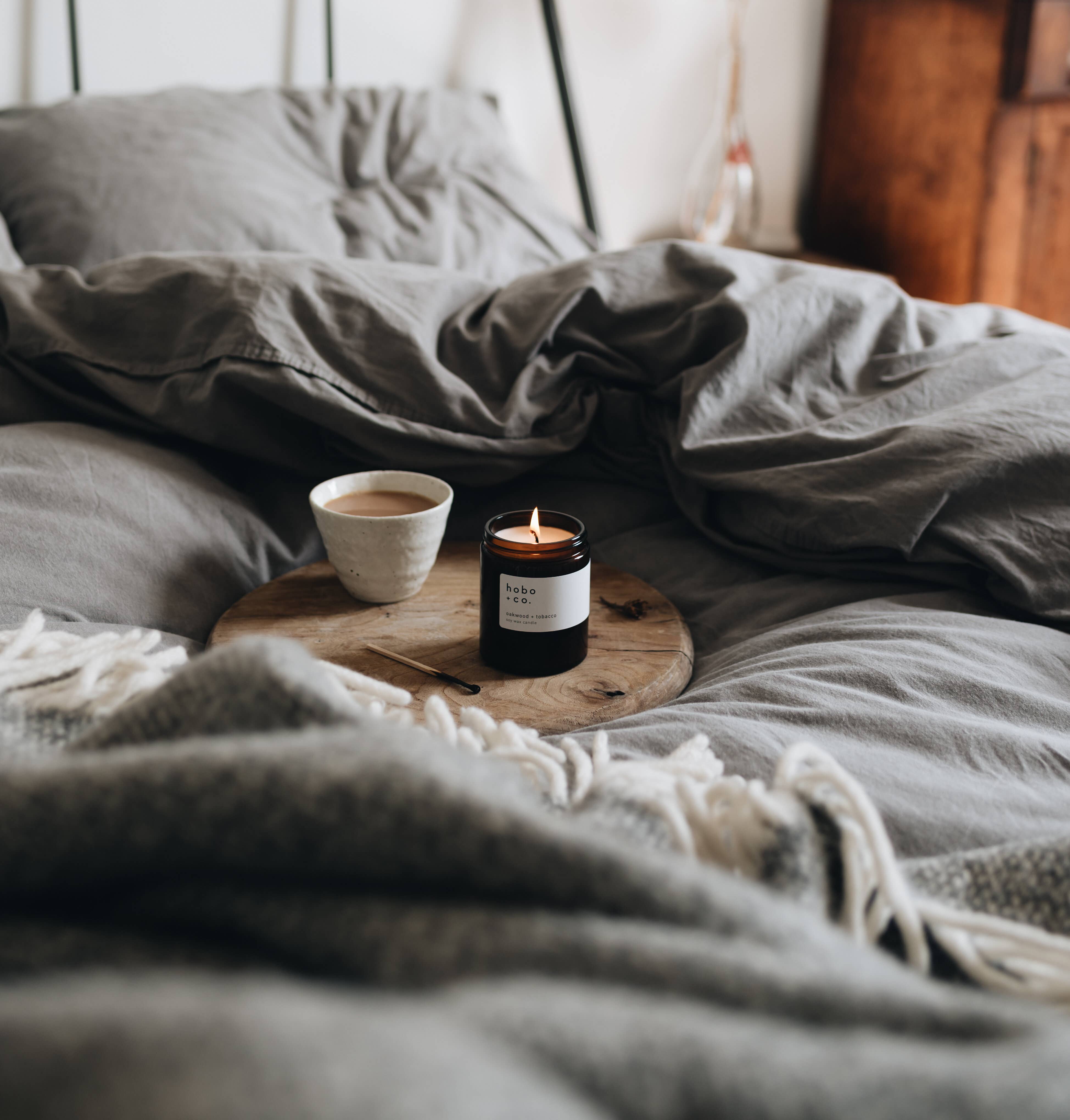 Oakwood + Tobacco Medium Soy Candle
