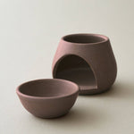 SUNU Stoneware Essential Oil Burner: Mineral Brown
