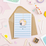Seagull Birthday Card - with wooden keepsake