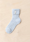 Cashmere & Merino Socks in Light Grey Melange: L