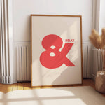 Art Print – & Relax | Abstract Minimalist Wall Art: A4 - 21cm x 29.7cm