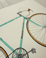 Vintage Blue Bicycle A3 Print