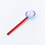 Duo Tone Glass Spoon: Green/Blue