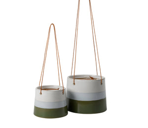 NEW Collectors Hanging Pot Blue and Green 12.5cm