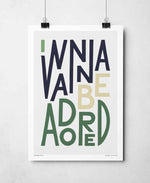 I Wanna Be Adored Song Lyric Bold Typography Print: Unframed / Light Background / A3