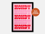 Howdy Cowboy Print: Blue / A4