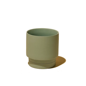 Casey, 5" Pot & Saucer: Olive