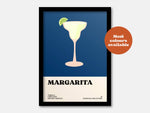 Margarita Cocktail Print: Blue / A4