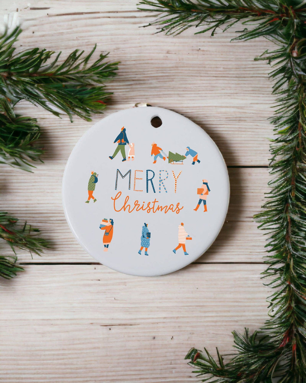 Christmas on the Slopes - Ceramic Ornament