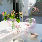 Mini Bubble Glass Vase: Smoke and Amber