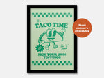 Takeaway Taco Print: Pink / A4